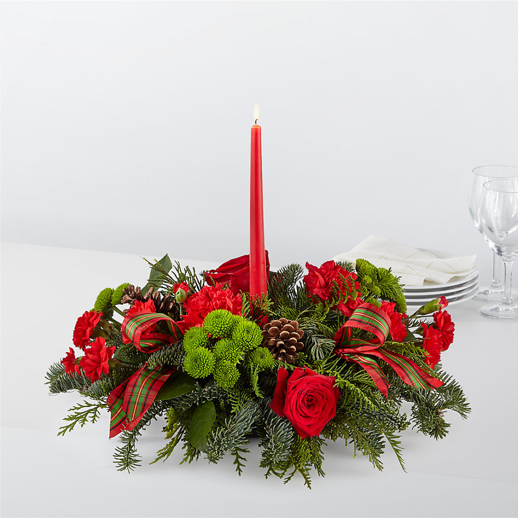 By the Candlelight Centerpiece – Dalias Flowers, Cornelius NC