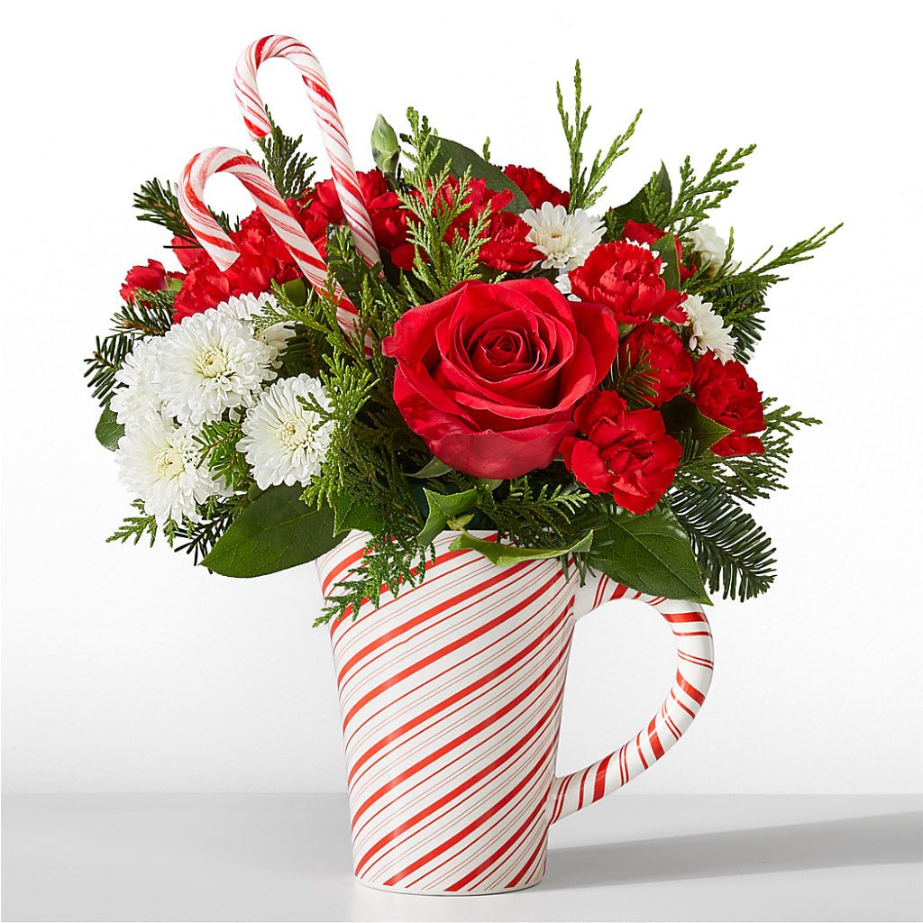 Peppermint Swirl Mug – Dalias Flowers, Cornelius NC