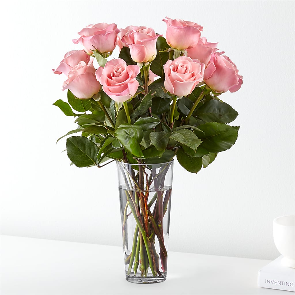 Long Stem Pink Rose Bouquet – Dalias Flowers, Cornelius NC