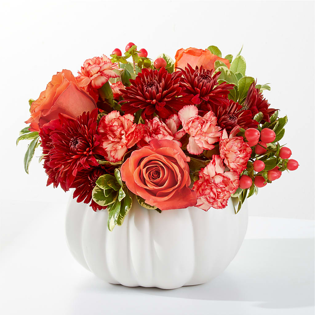Autumn Air Pumpkin Bouquet – Dalias Flowers, Cornelius NC