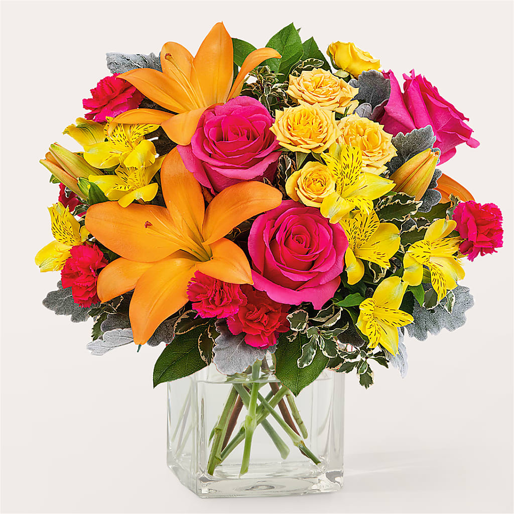 To the Tropics Bouquet – Dalias Flowers, Cornelius NC