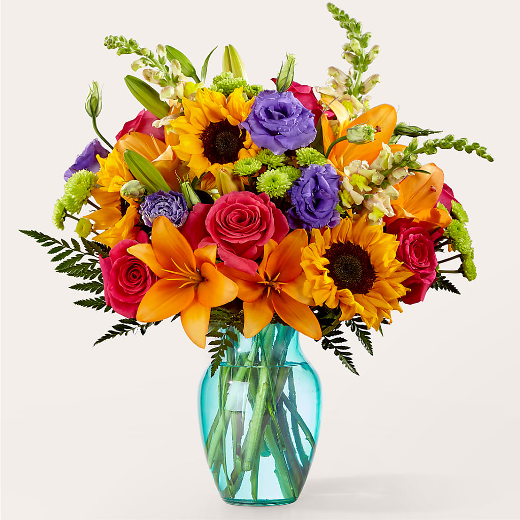 Double Rainbow Bouquet – Dalias Flowers, Cornelius NC