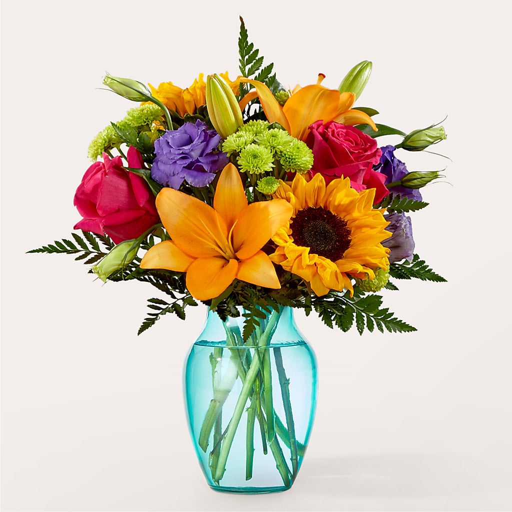 Double Rainbow Bouquet – Dalias Flowers, Cornelius NC