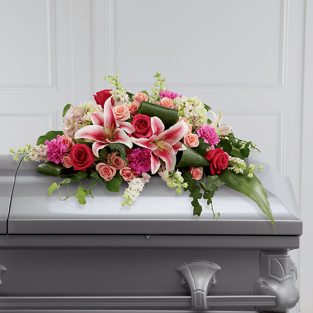 Splendid Grace Casket Spray – Dalias Flowers, Cornelius NC