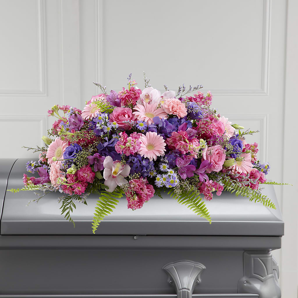 Glorious Garden Casket Spray – Dalias Flowers, Cornelius NC