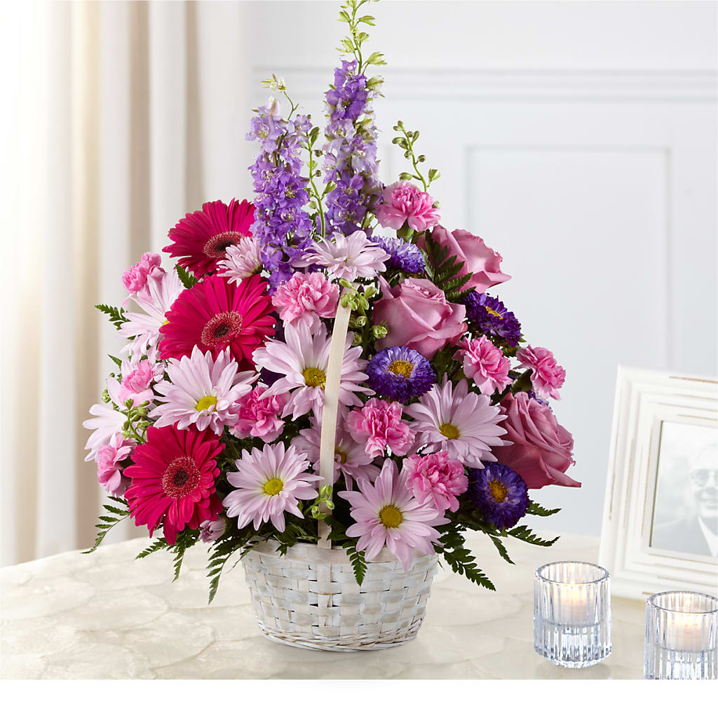 Pastel Peace Basket – Dalias Flowers, Cornelius NC
