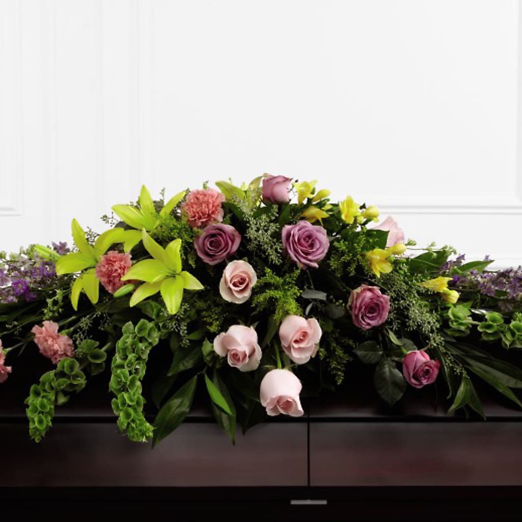 Forever Beloved Casket Spray – Dalias Flowers, Cornelius NC