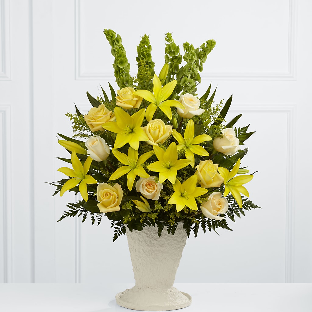 Golden Memories Arrangement – Dalias Flowers, Cornelius NC