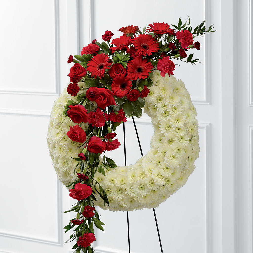 Graceful Tribute Wreath – Dalias Flowers, Cornelius NC