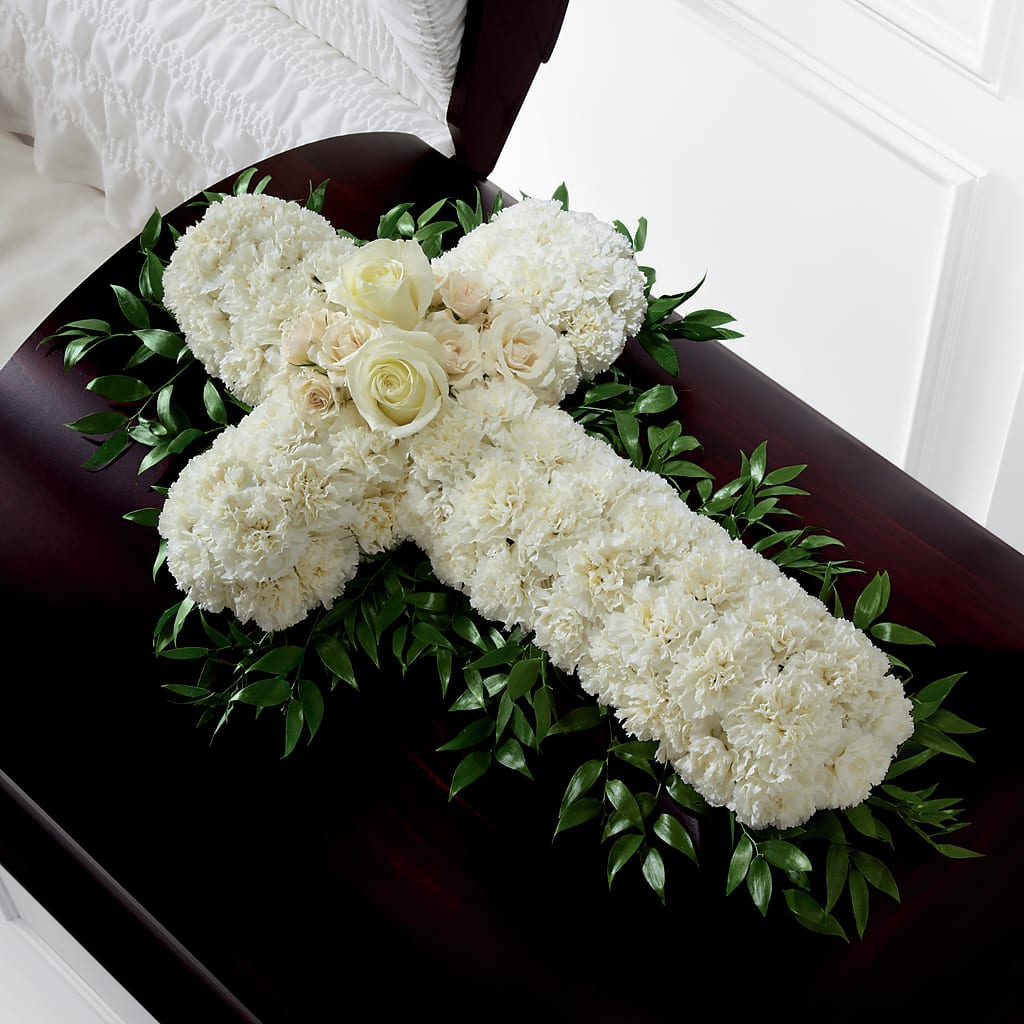 Peaceful Memories Casket Spray (Standard) – Dalias Flowers, Cornelius NC