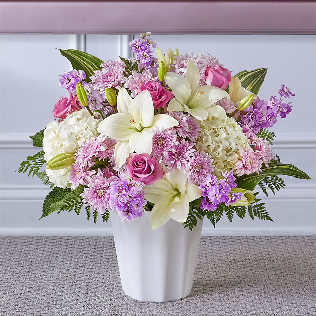 Heaven Sent Floor Basket – Dalias Flowers, Cornelius NC