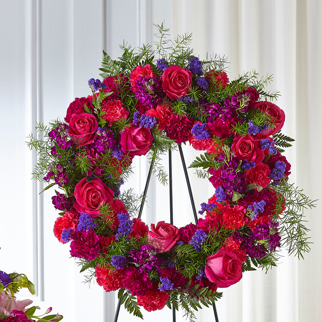 Calming Colors Wreath – Dalias Flowers, Cornelius NC