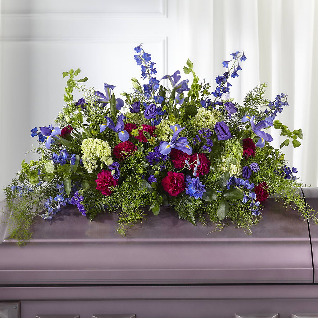 Always Treasured Casket Spray – Dalias Flowers, Cornelius NC