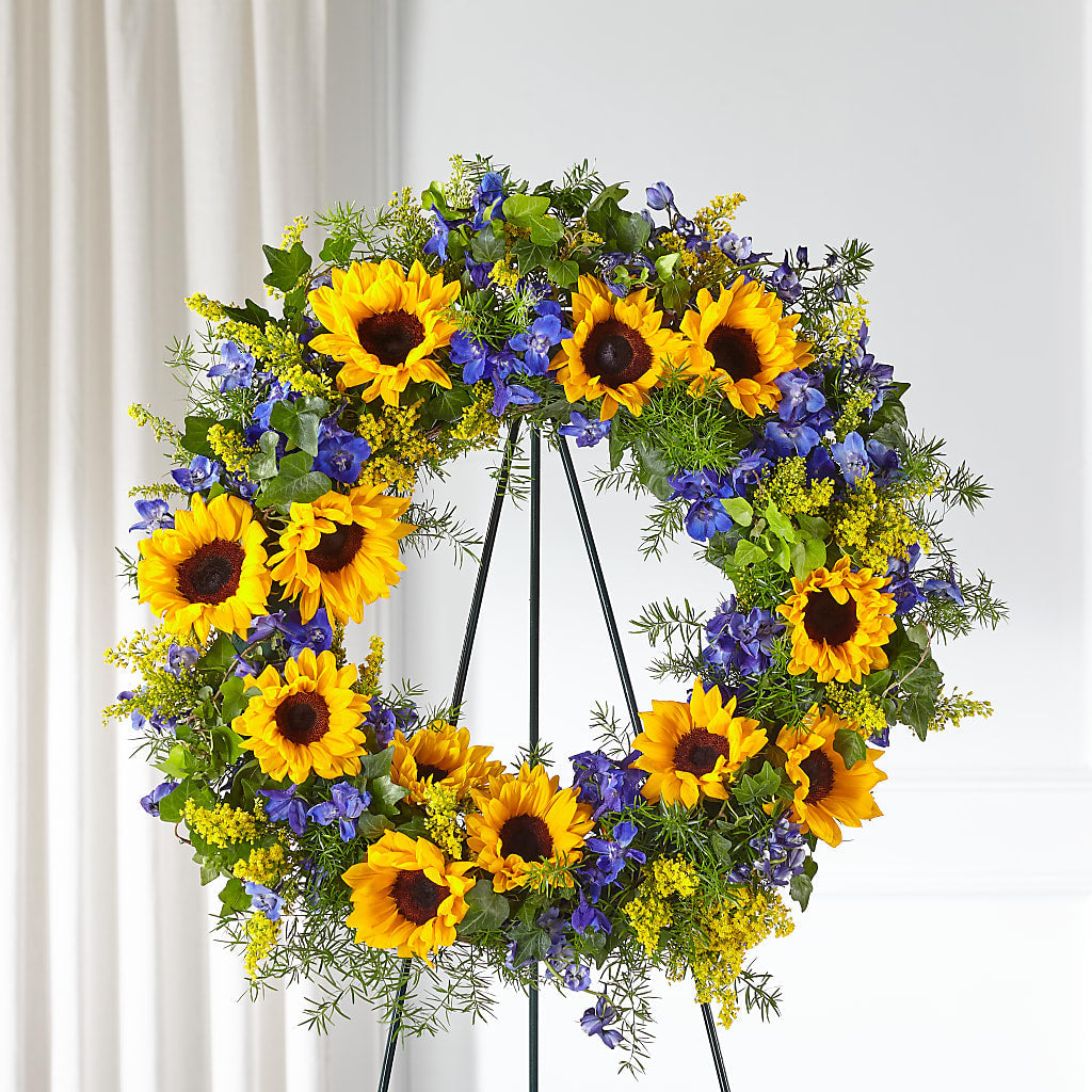 Bright Rays Wreath – Dalias Flowers, Cornelius NC