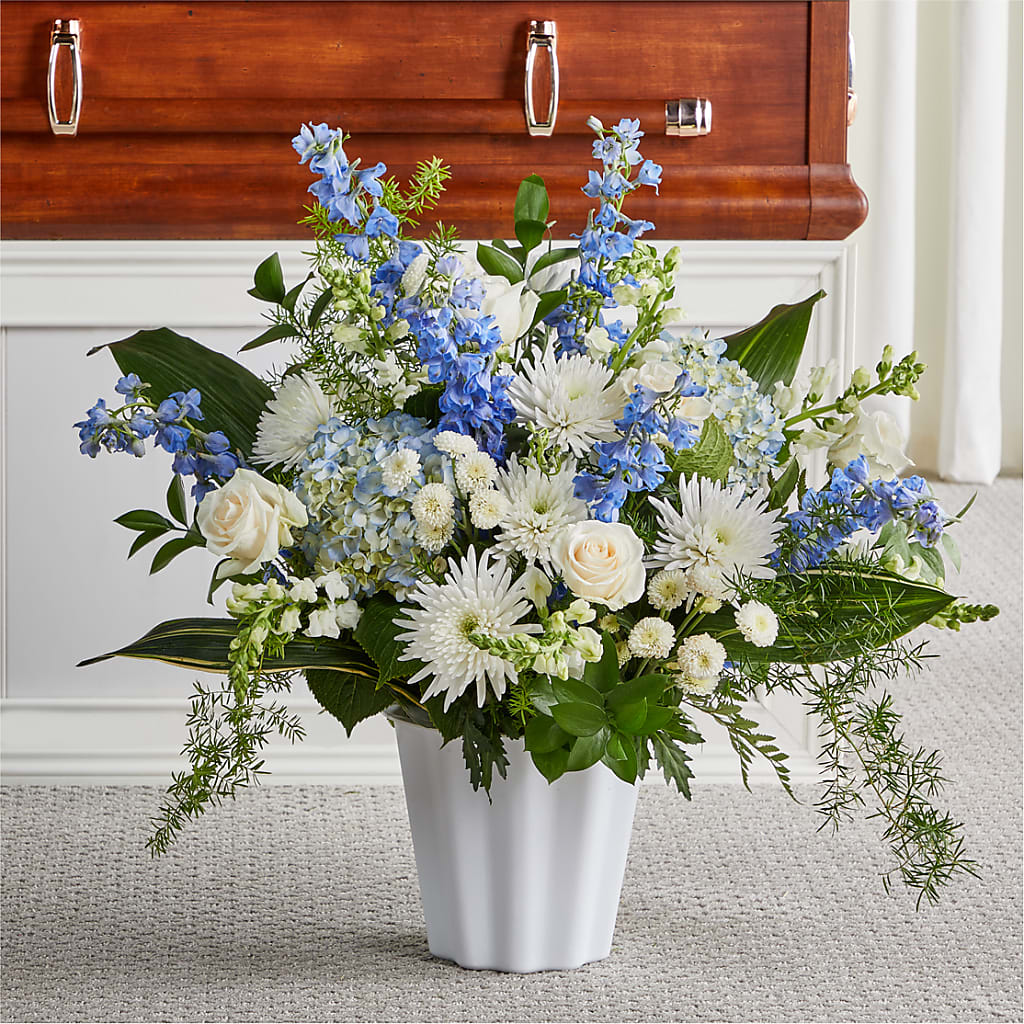 Everlasting Memories Floor Basket – Dalias Flowers, Cornelius NC