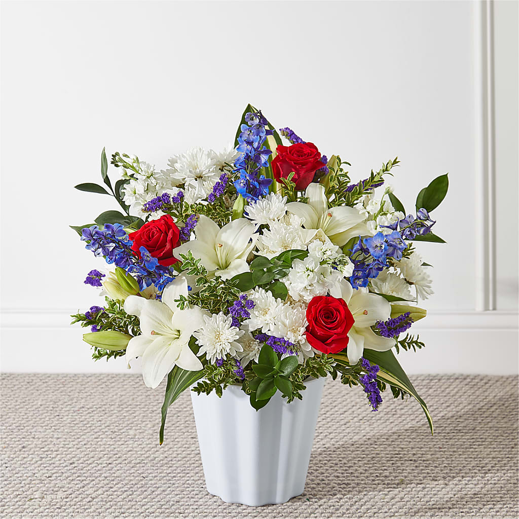 Consoled Floor Basket – Dalias Flowers, Cornelius NC