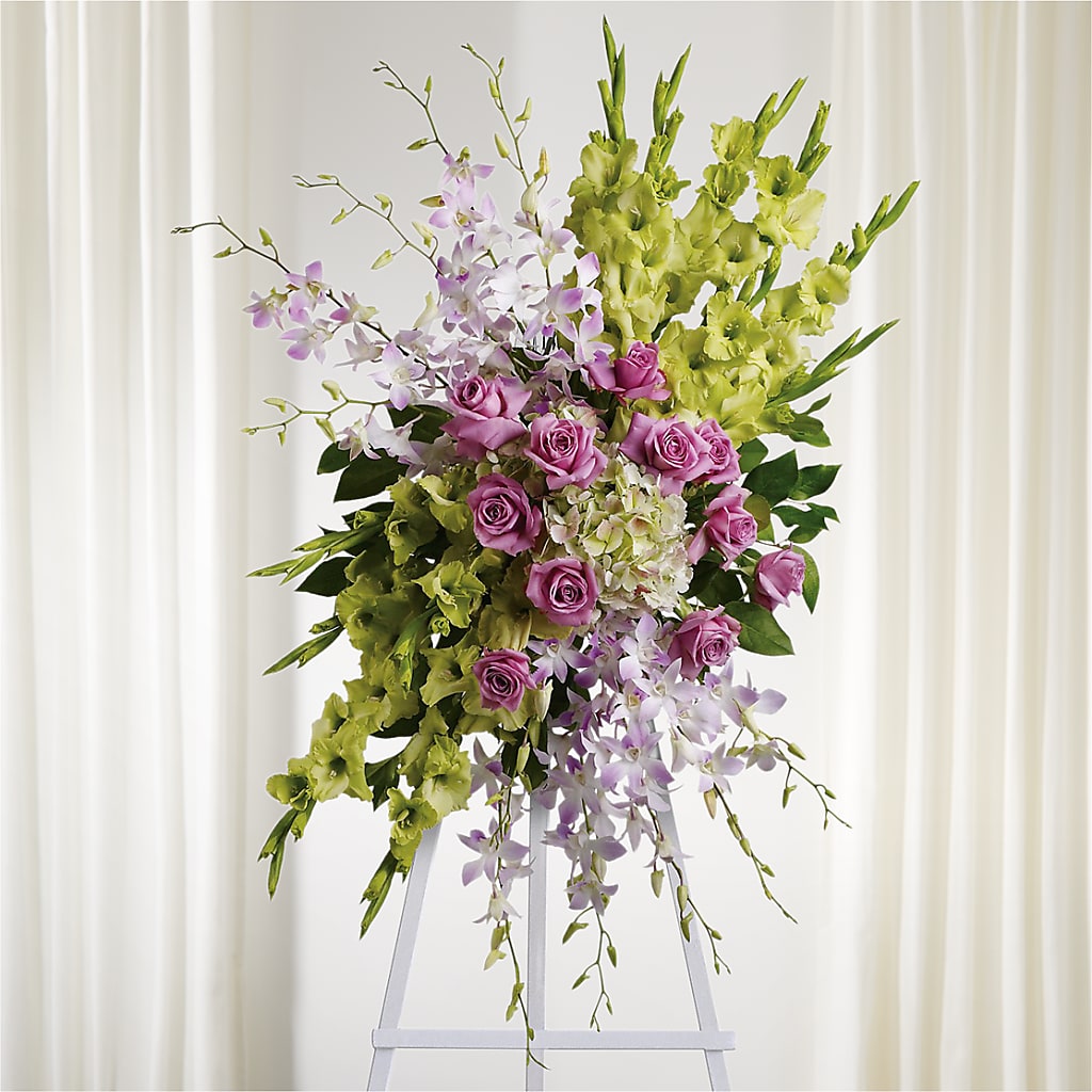 Lasting Legacy Standing Spray – Dalias Flowers, Cornelius NC