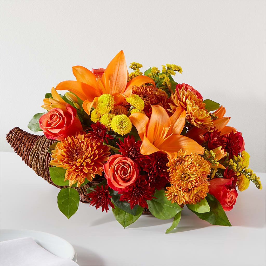 Bouquet of Blessings Cornucopia – Dalias Flowers, Cornelius NC