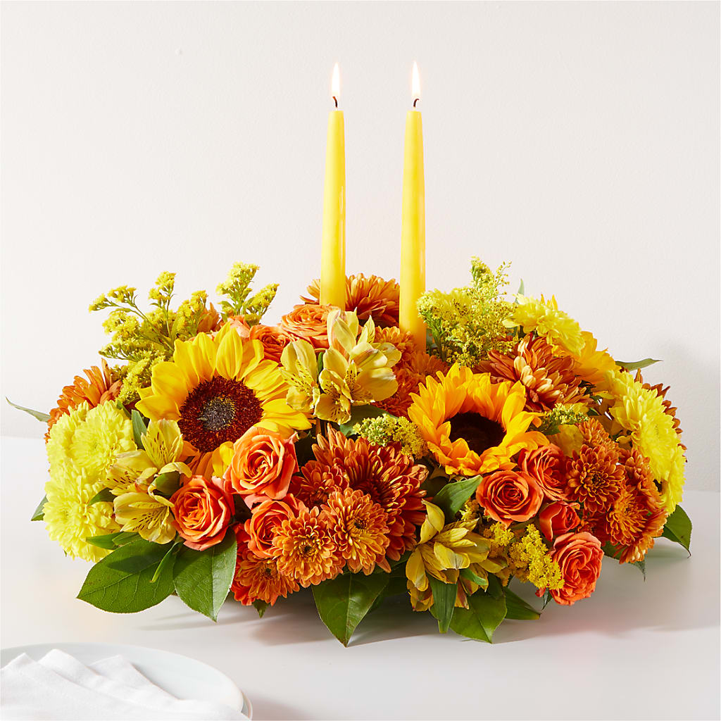 Autumn Harmony Centerpiece – Dalias Flowers, Cornelius NC