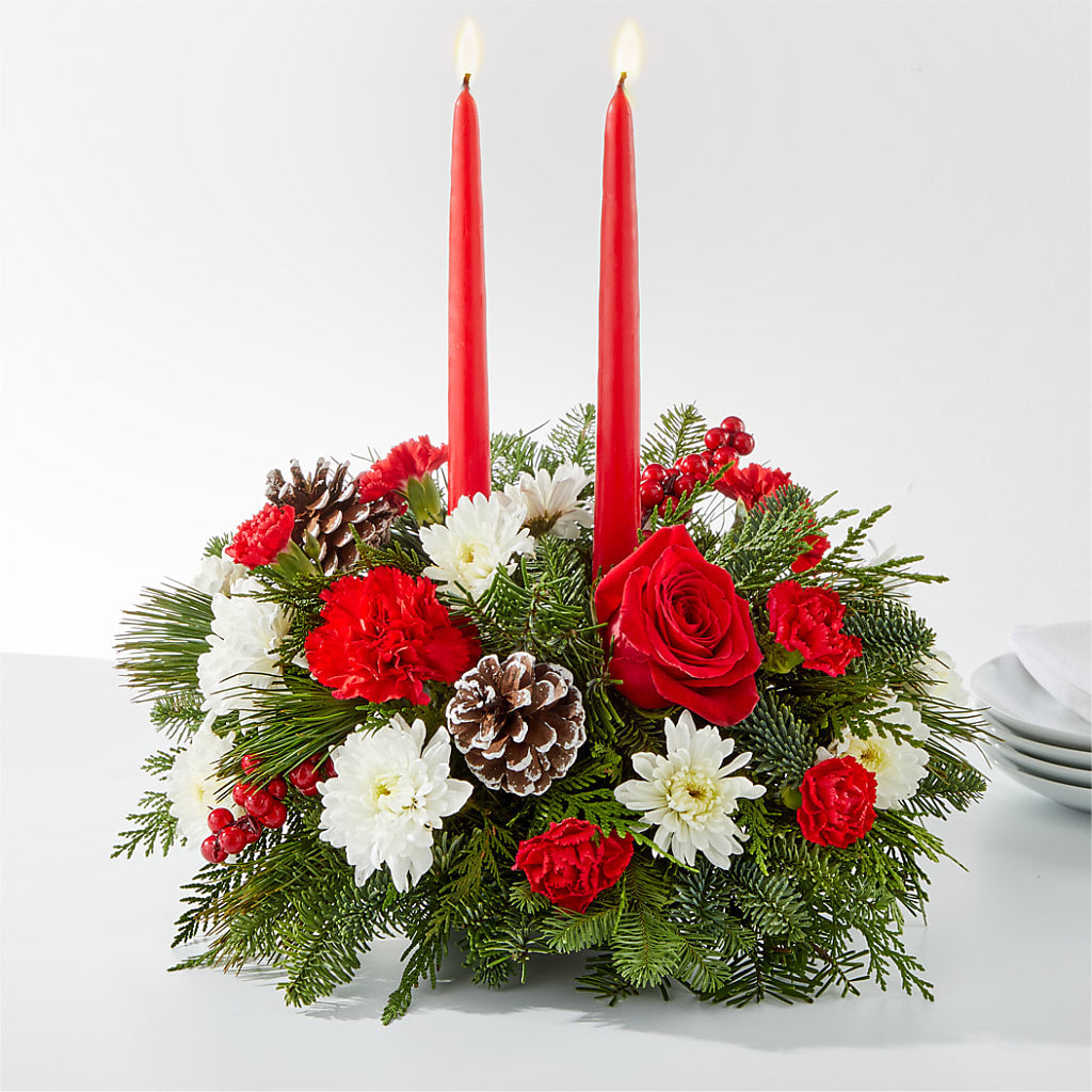 Holiday Soiree Centerpiece – Dalias Flowers, Cornelius NC