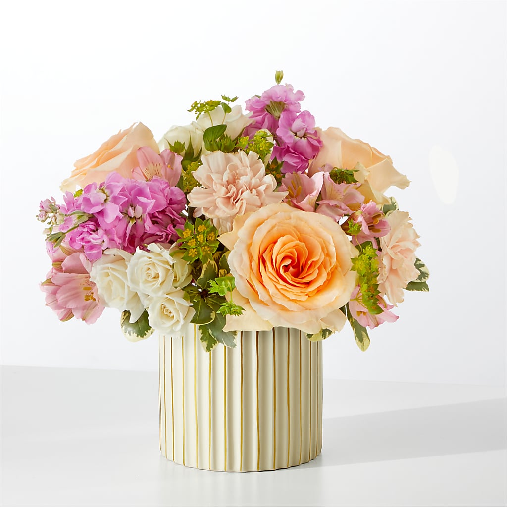 Paradise Bouquet with Ivory Vase – Dalias Flowers, Cornelius NC
