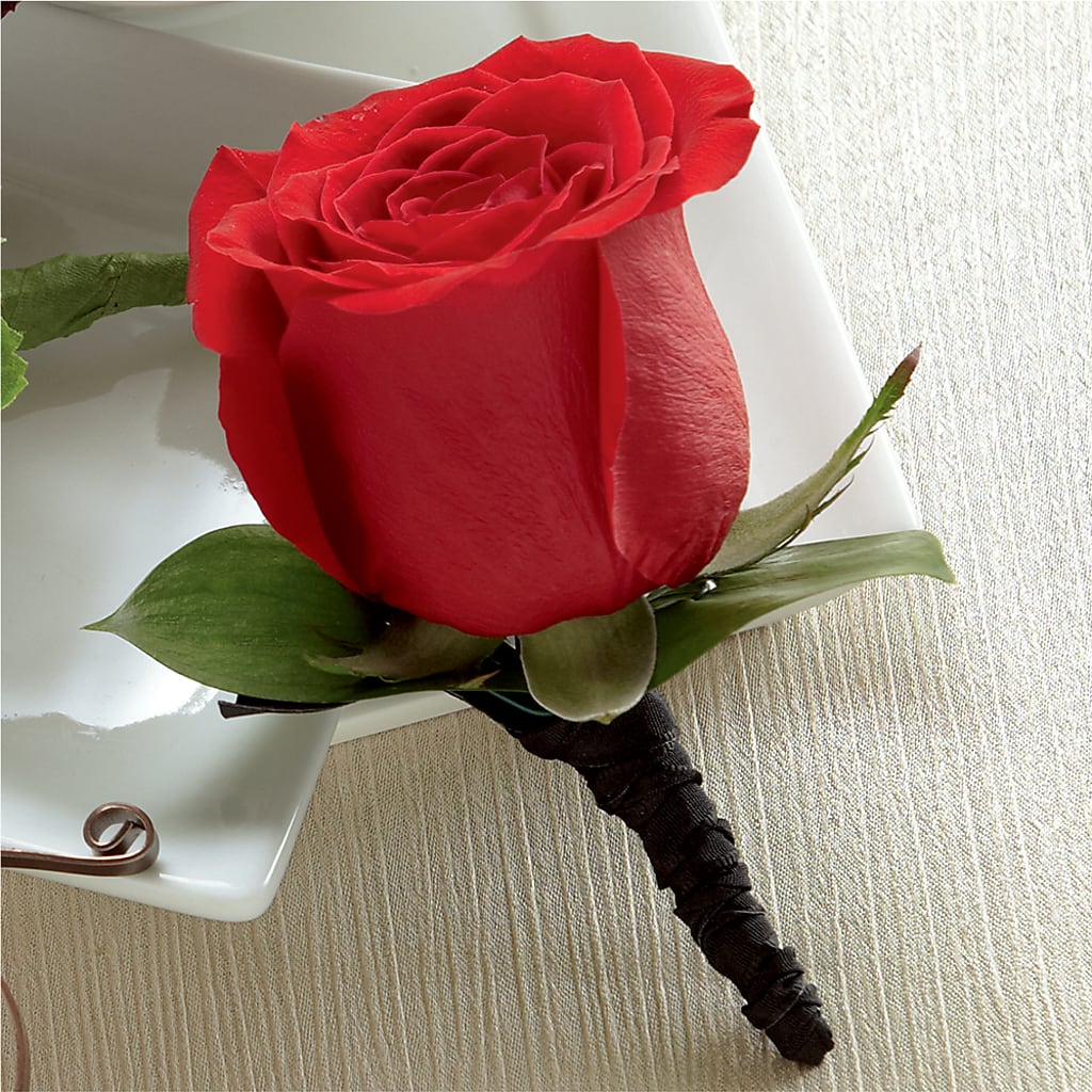 Red Rose Boutonniere – Dalias Flowers, Cornelius NC