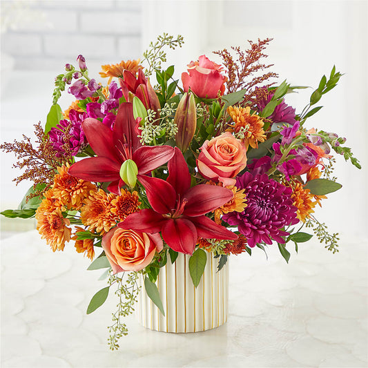 Burgundy Landscape Bouquet –  Dalias Flowers, Cornelius NC