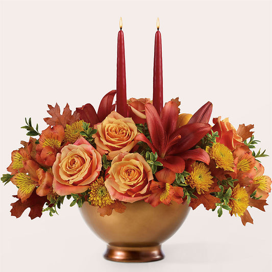 Harvest Table Centerpiece –  Dalias Flowers, Cornelius NC