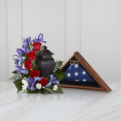 Patriotic Tribute Arrangement –  Dalias Flowers, Cornelius NC