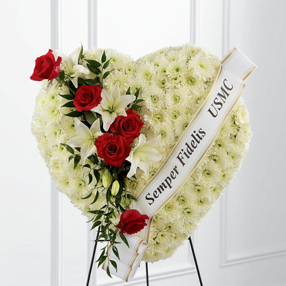 Heartfelt Hero Standing Heart –  Dalias Flowers, Cornelius NC