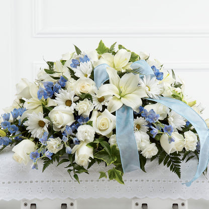 Tender Treasure Casket Spray –  Dalias Flowers, Cornelius NC