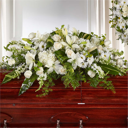 Abundance Casket Spray –  Dalias Flowers, Cornelius NC