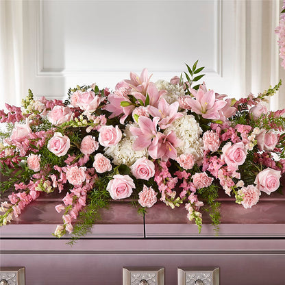 Life & Remembrance Casket Spray –  Dalias Flowers, Cornelius NC