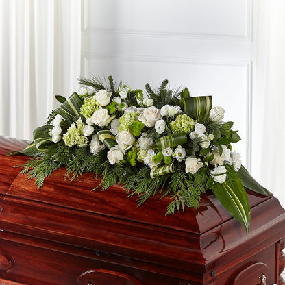 Hopeful Gesture Casket Spray –  Dalias Flowers, Cornelius NC