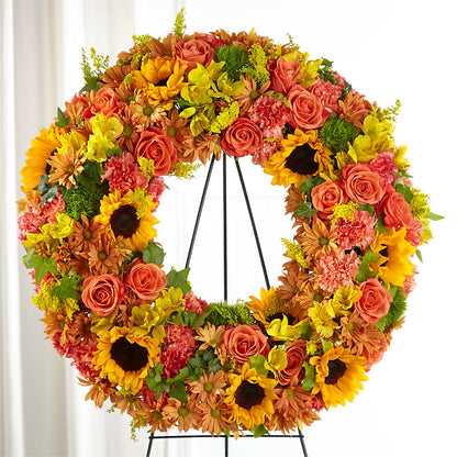 Autumnal Memories Wreath (Standard) –  Dalias Flowers, Cornelius NC