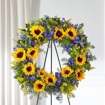 Bright Rays Wreath –  Dalias Flowers, Cornelius NC