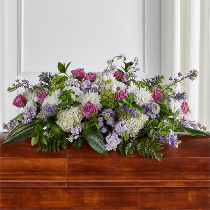 Meadows of Serenity Casket Spray –  Dalias Flowers, Cornelius NC