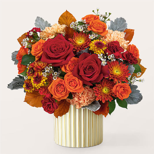 Merlot Bouquet with Ivory Vase –  Dalias Flowers, Cornelius NC