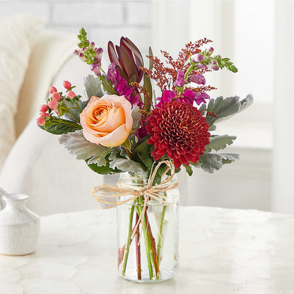 Moody Hues Bouquet –  Dalias Flowers, Cornelius NC