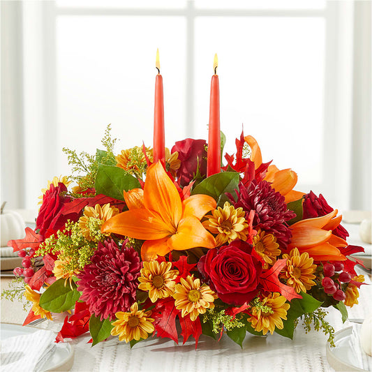 Autumn's Embrace Centerpiece –  Dalias Flowers, Cornelius NC