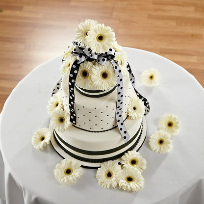 Simple Sophistication Cake Décor –  Dalias Flowers, Cornelius NC