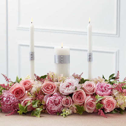Worldwide Romance Unity Candle Arrangement –  Dalias Flowers, Cornelius NC